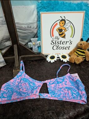 wild fable Pink and Blue Paisley Bikini Top